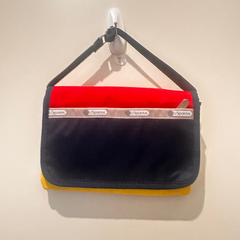 Lesportsac Black, Red & Yellow Colorblock Bag